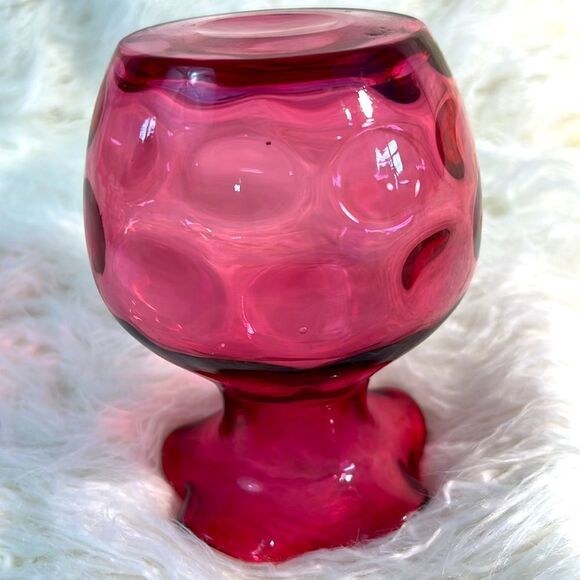 Fenton Cranberry Glass Vase - Picture 6 of 7